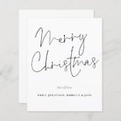 Budget Handgeschreven stijl Vrolijk kerstfeest Kaa (Voorkant / Achterkant)