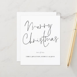 Budget Handgeschreven stijl Vrolijk kerstfeest Kaa