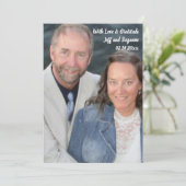 Budget Handlettering Foto Bruiloft Bedankt  (Staand voorkant)