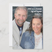 Budget Handlettering Foto Bruiloft Dank Je  Bedankkaart (Voorkant)