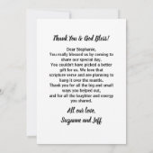 Budget Handlettering Foto Bruiloft Dank Je  Bedankkaart (Achterkant)