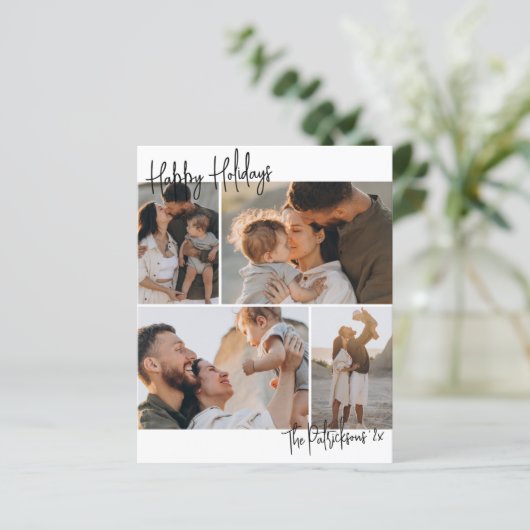 Budget Handwriting 4 Multi-Photo Kerstfeestdag (Staand voorkant)