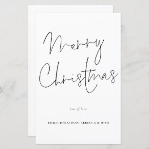 Budget Handwriting Script Merry Kerstmis Kaart