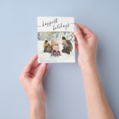 Budget Happiest Holiday Modern Minimal 2022 Photo Flyer (Hand)