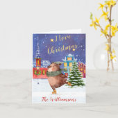 Budget Happy Beer Loves Christmas Sneeuwboom Kaart (Gele Bloem)