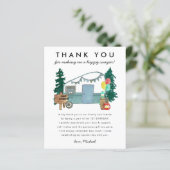 Budget Happy Camper Camping Bedankt Verjaardag (Staand voorkant)