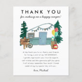 Budget Happy Camper Camping Bedankt Verjaardag (Voorkant)