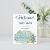 Budget Happy Camper Rustic Mountains Birthday (Staand voorkant)