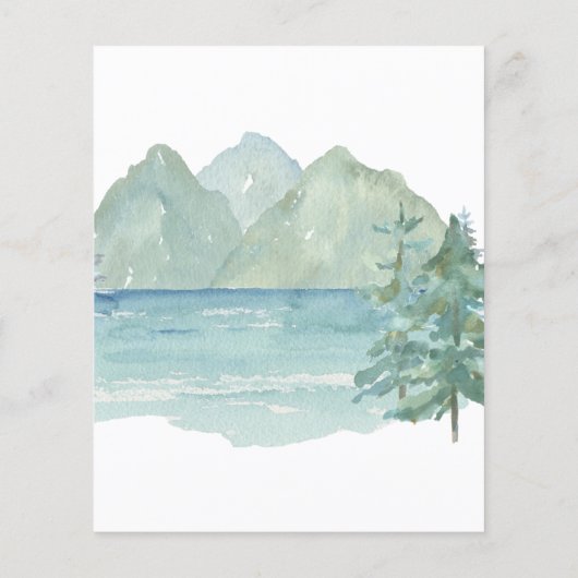 Budget Happy Camper Rustic Mountains Birthday (Achterkant)