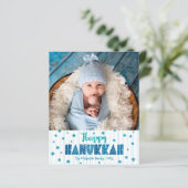 Budget Happy Chanoeka Foto Blauwe Sterren Moderne  (Staand voorkant)