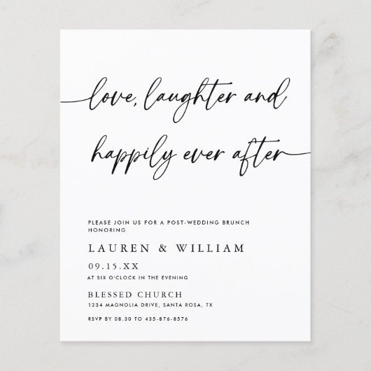 Budget Happy Ever Na Post Bruiloft Brunch (Voorkant)