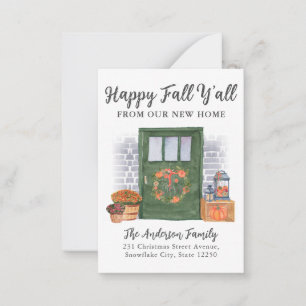 Budget Happy Herfst door Pumpkin Holiday Moving Ka Notitiekaartje