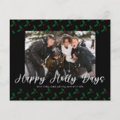 Budget Happy Holly Days Funny kerstfoto (Voorkant)
