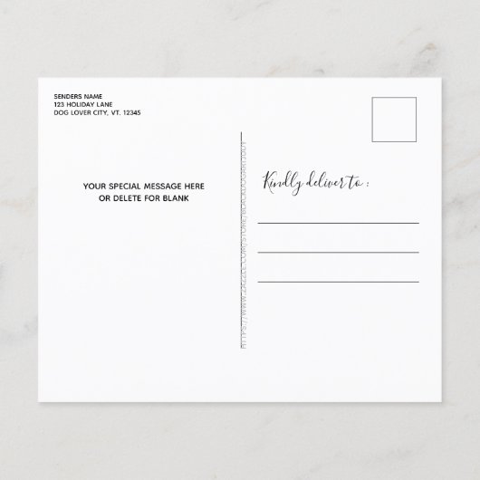 Budget Happy HOWLidays Hondenliefhebber kerstpostc (Achterkant)