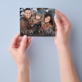 Budget Happy Nieuwjaar Minimaliserende Foto 3 Flyer (Hand)