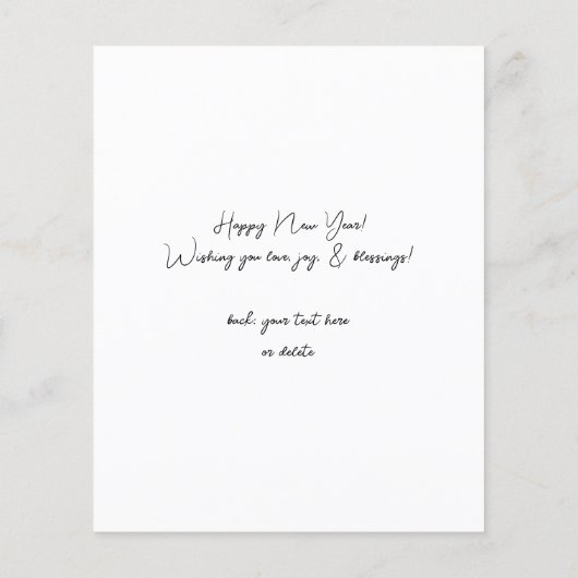 Budget Happy Nieuwjaar minimalistische foto 4 Vert Flyer (Achterkant)