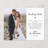Budget Hart Foto Collage Bruiloft Dank u Kaart (Achterkant)