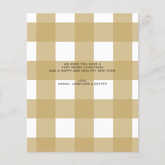 BUDGET Hart Goud Vrolijk Script Foto Kerstmis (Achterkant)