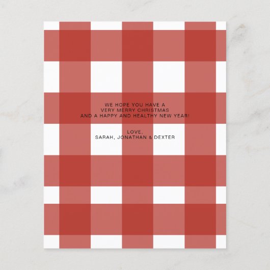 BUDGET Hart Rood Vrolijk Script Foto Kerstmis (Achterkant)