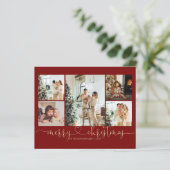 BUDGET Hart Script Gold Red Christmas 5 Foto (Staand voorkant)