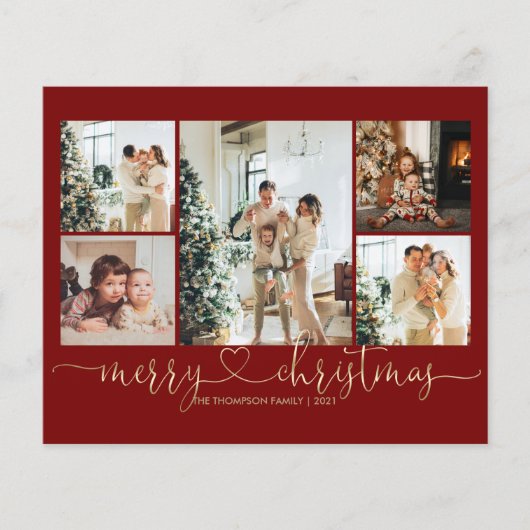 BUDGET Hart Script Gold Red Christmas 5 Foto (Voorkant)