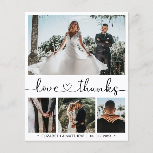 Budget hartscript Foto bruiloft Hartelijk dank (Voorkant)