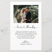 Budget hartscript Foto bruiloft Hartelijk dank (Achterkant)