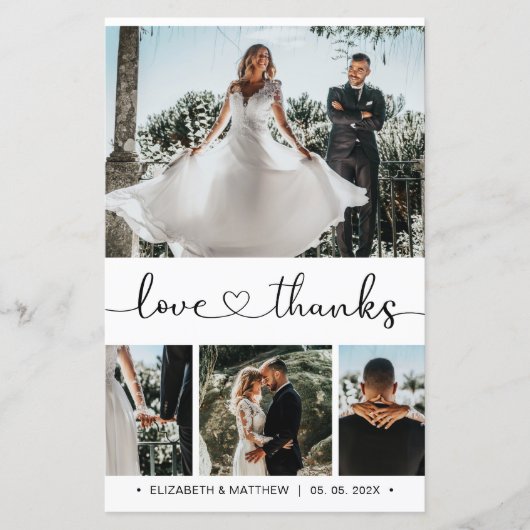 Budget hartscript Foto bruiloft Hartelijk dank (Voorkant)