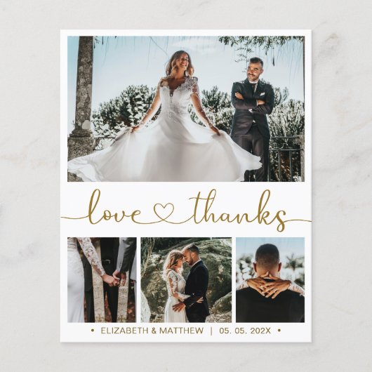 Budget hartscript Foto bruiloft Hartelijk dank (Voorkant)