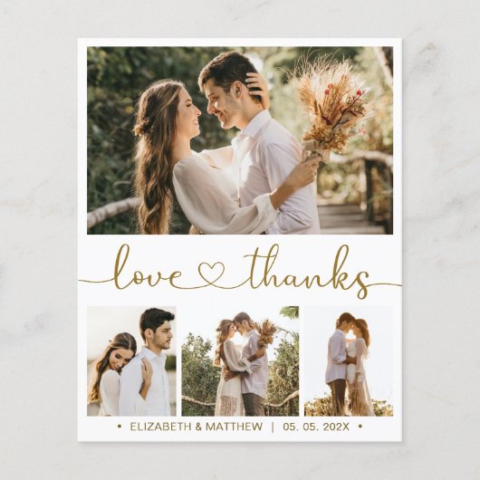 Budget hartscript Foto bruiloft Hartelijk dank (Voorkant)