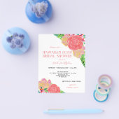 Budget Hawaiian Luau Tropical Vrijgezellenfeest Flyer (Enkel)