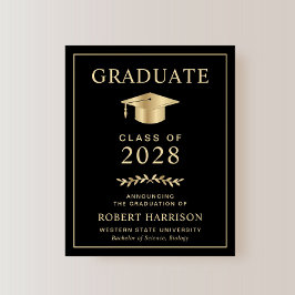 Budget Hbo Zwart Gouden Afstudeeraankondiging