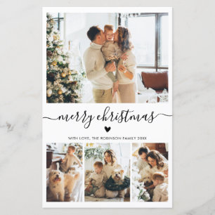 Budget Heart Script 4 Photo Collage Christmas Kaar