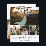 Budget Heart Script Foto Weddenschap Bedankt<br><div class="desc">Schrijfkalligrafie met hart.</div>