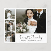 Budget Heart Script Weddenschap Bedankt Flyer (Voorkant)