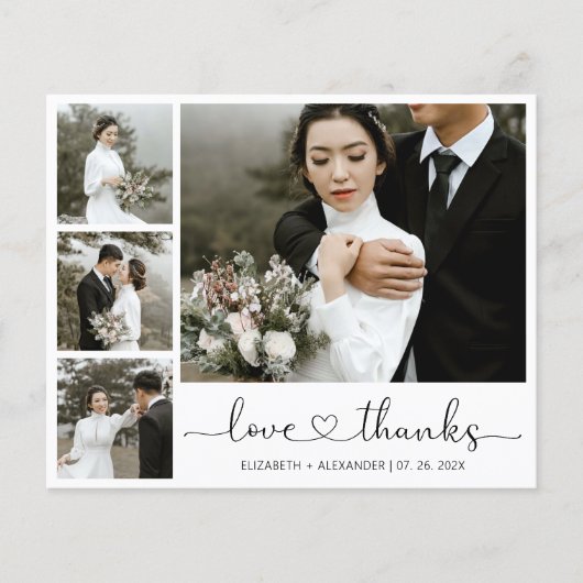 Budget Heart Script Weddenschap Bedankt Flyer (Voorkant)