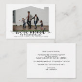 BUDGET Heart Script We've Moved Photo Moving Notitiekaartje (Voorkant / Achterkant)