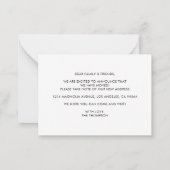 BUDGET Heart Script We've Moved Photo Moving Notitiekaartje (Achterkant)