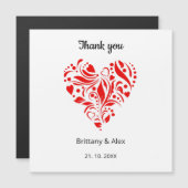 Budget Heart Wedding Thank You Card – Customizable (Voorkant / Achterkant)
