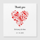 Budget Heart Wedding Thank You Card – Customizable (Voorkant)