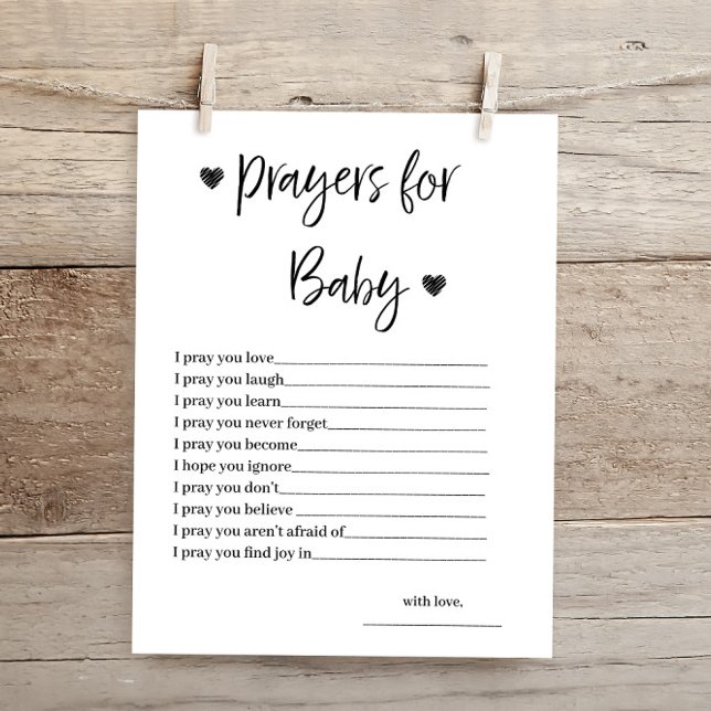 Budget Hearts Prayers voor Baby shower Kaart (Creator heeft geüpload)