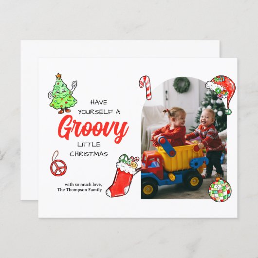 BUDGET Heb zelf een groovy kerstfoto (Voorkant / Achterkant)