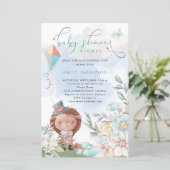 Budget Hedégel Baby shower Picnic Boy Invite (Staand voorkant)