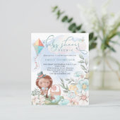 Budget Hedégel Boy Baby shower Picnic Invite (Staand voorkant)