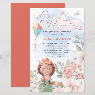 Budget Hedégel Girl Baby shower Picnic Invite