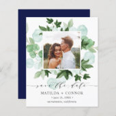 BUDGET Hedera | Groen Ivy Navy Fotobruiloft (Voorkant / Achterkant)
