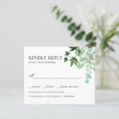 BUDGET Hedera Ivy bladeren WEDDING RSVP MEAL CHOIC (Staand voorkant)