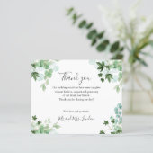 BUDGET Hedera Ivy verlaat WEDDING dankjewel (Staand voorkant)