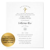 Budget Heilige Communie Doop ELKE Uitnodigingen FL Flyer