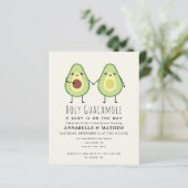 Budget Heilige Guacamole Couples Baby shower nodig (Staand voorkant)